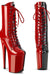 Pleaser USA Flamingo-1040TT 8inch Pleaser Boots - Patent Black/Red-Pleaser USA-Pole Junkie