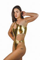 Pole Addict Mesmerised Bodysuit - Metallic Gold-Pole Addict-Pole Junkie