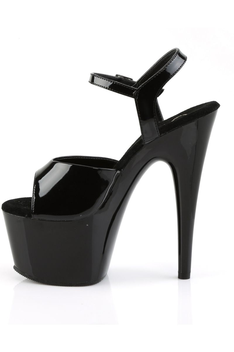 Pleaser USA Adore-709 7inch Pleasers - Patent Black-Pleaser USA-Pole Junkie