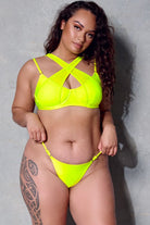 CXIX Classique Scrunch Thong - Neon Yellow-Creatures of XIX-Pole Junkie