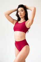 Pole Addict Isla High Waisted Bottoms - Wine-Pole Addict-Pole Junkie