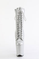 Pleaser USA Flamingo-1040GP 8inch Pleaser Boots - Silver Glitter-Pleaser USA-Pole Junkie