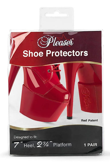 Pleaser USA Shoe Protectors 7inch - Patent Red-Pleaser USA-Pole Junkie