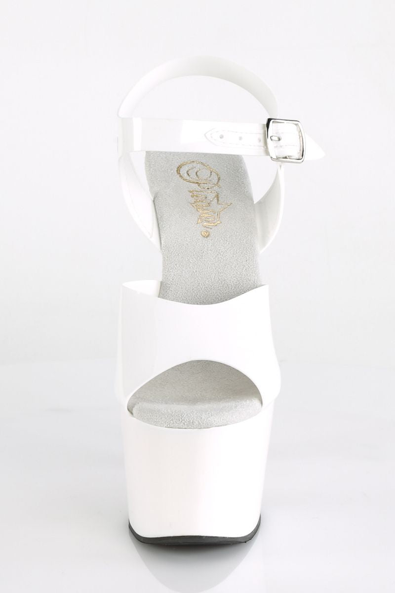 Pleaser USA Adore-708N 7inch Jelly-Like Pleasers - White-Pleaser USA-Pole Junkie