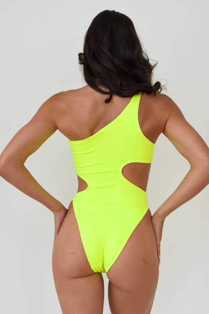 Pole Addict Mesmerised Bodysuit - Neon Yellow · Pole Junkie