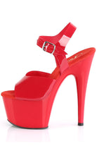 Pleaser USA Adore-708N 7inch Jelly-Like Pleasers - Red-Pleaser USA-Pole Junkie