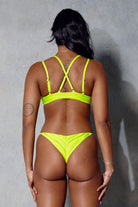 CXIX Classique Scrunch Thong - Neon Yellow-Creatures of XIX-Pole Junkie