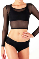 Dragonfly Pavi Crop Top - Black Mesh-Dragonfly-Pole Junkie