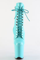 Pleaser USA Flamingo-1020 8inch Pleaser Boots - Patent Aqua-Pleaser USA-Pole Junkie
