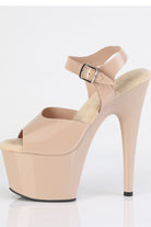 Pleaser USA Adore-708N 7inch Jelly-Like Pleasers - Beige-Pleaser USA-Pole Junkie