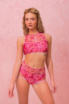 RAD Paradiso Volcana Bottoms - Floral Pink-RAD-Pole Junkie