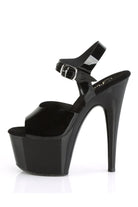 Pleaser USA Adore-708N 7inch Jelly-Like Pleasers - Black-Pleaser USA-Pole Junkie