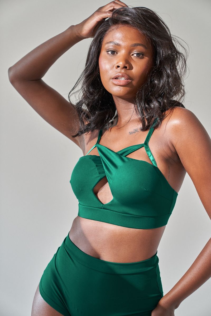 Lunalae Cleo Top - Recycled Moss Green