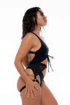 Nona Perkasa Hotline Garter Belt - Black-Nona Perkasa-Pole Junkie