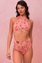 RAD Paradiso Eve Top - Floral Peach-RAD-Pole Junkie