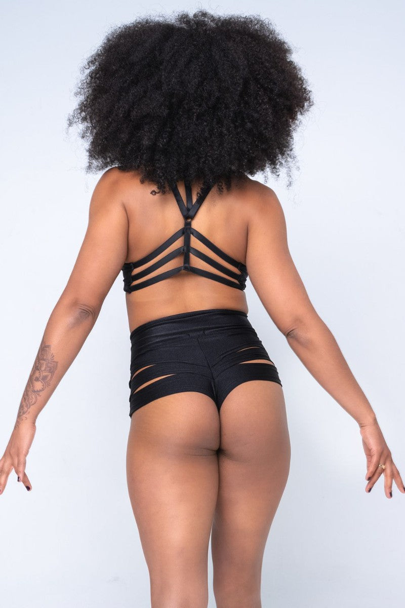 Sorte Scandal Top - Black-Sorte-Pole Junkie