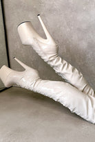 Hella Heels LipKit Thigh High Front Lace 8inch Boots - No Angel-Hella Heels-Pole Junkie