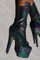 Hella Heels 7inch High Ankle Boots - Moonlight Leopard-Hella Heels-Pole Junkie