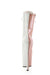 Pleaser USA Flamingo-1040TT 8inch Pleaser Boots - Patent Blush/White-Pleaser USA-Pole Junkie