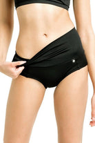 Poledancerka High-Low Brazil Shorts - Black-Poledancerka-Pole Junkie
