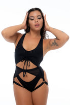 Nona Perkasa Hotline Garter Belt - Black-Nona Perkasa-Pole Junkie