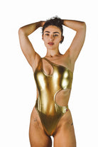 Pole Addict Mesmerised Bodysuit - Metallic Gold-Pole Addict-Pole Junkie