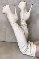 Hella Heels LipKit Thigh High Front Lace 7inch Boots - No Angel-Hella Heels-Pole Junkie