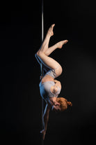 Hamade Activewear High Scoop Neck Crop Top - Light Grey-Hamade Activewear-Pole Junkie