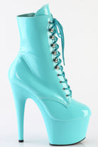 Pleaser USA Adore-1020 7inch Pleaser Boots - Patent Aqua-Pleaser USA-Pole Junkie
