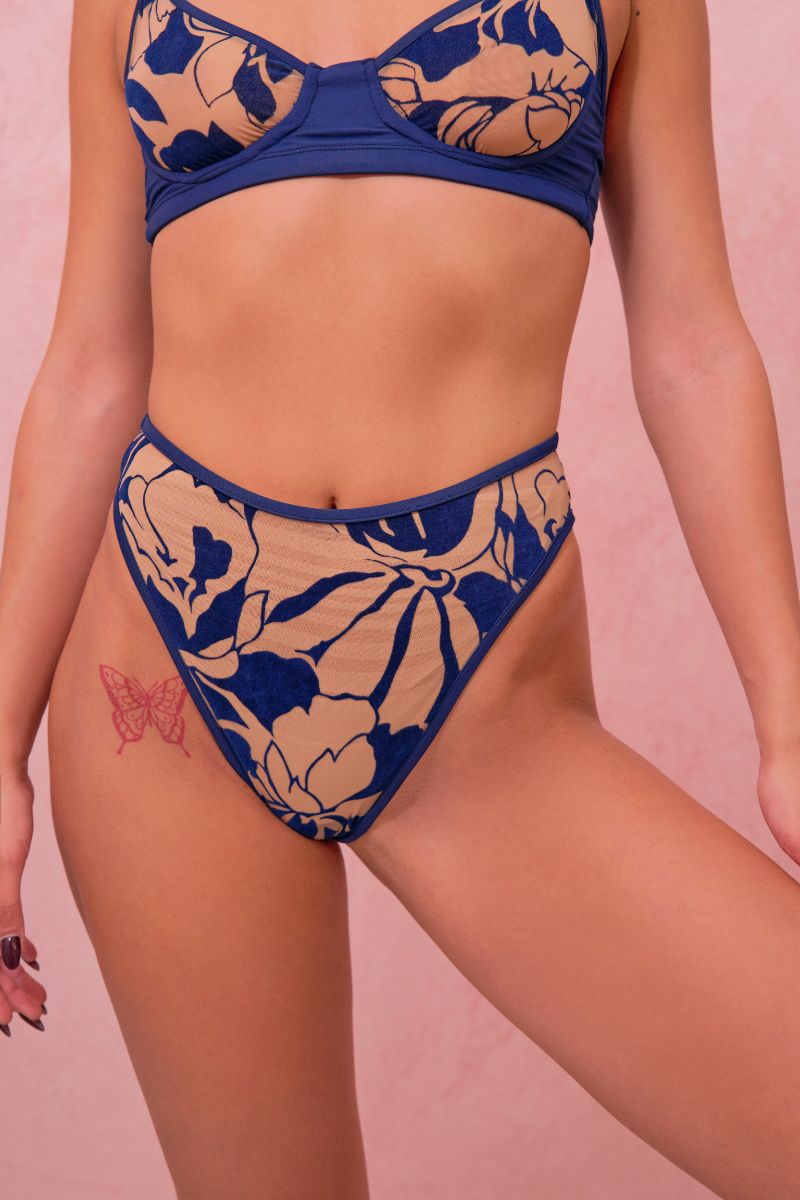 RAD Paradiso Inferno Bottoms - Dark Blue/Nude-RAD-Pole Junkie