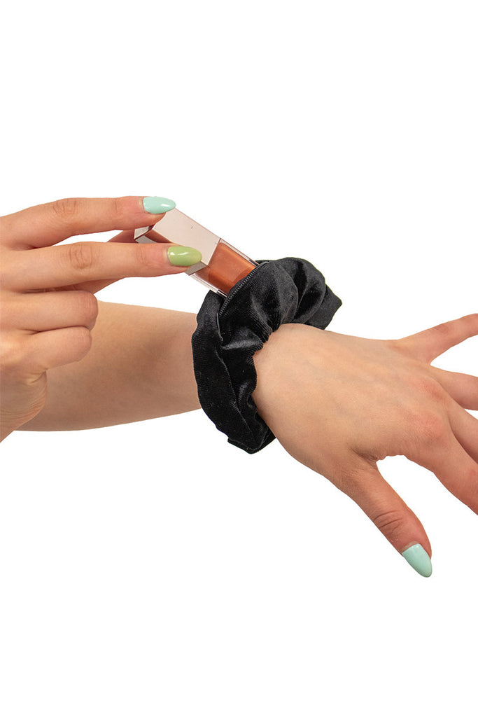 Pole Junkie Zipper Scrunchie - Onyx