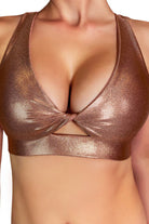 Cleo the Hurricane Twist Sports Bra - Rose Gold-Cleo the Hurricane-Pole Junkie