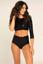 Paradise Chick Superhero Sticky Shorts - Black Leopard-Paradise Chick-Pole Junkie