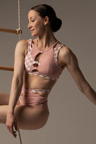 Hamade Activewear Patchwork Bottoms - Checkered Light Pink-Hamade Activewear-Pole Junkie