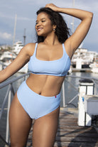 Pole Addict Isla High Waisted Bottoms - Baby Blue-Pole Addict-Pole Junkie