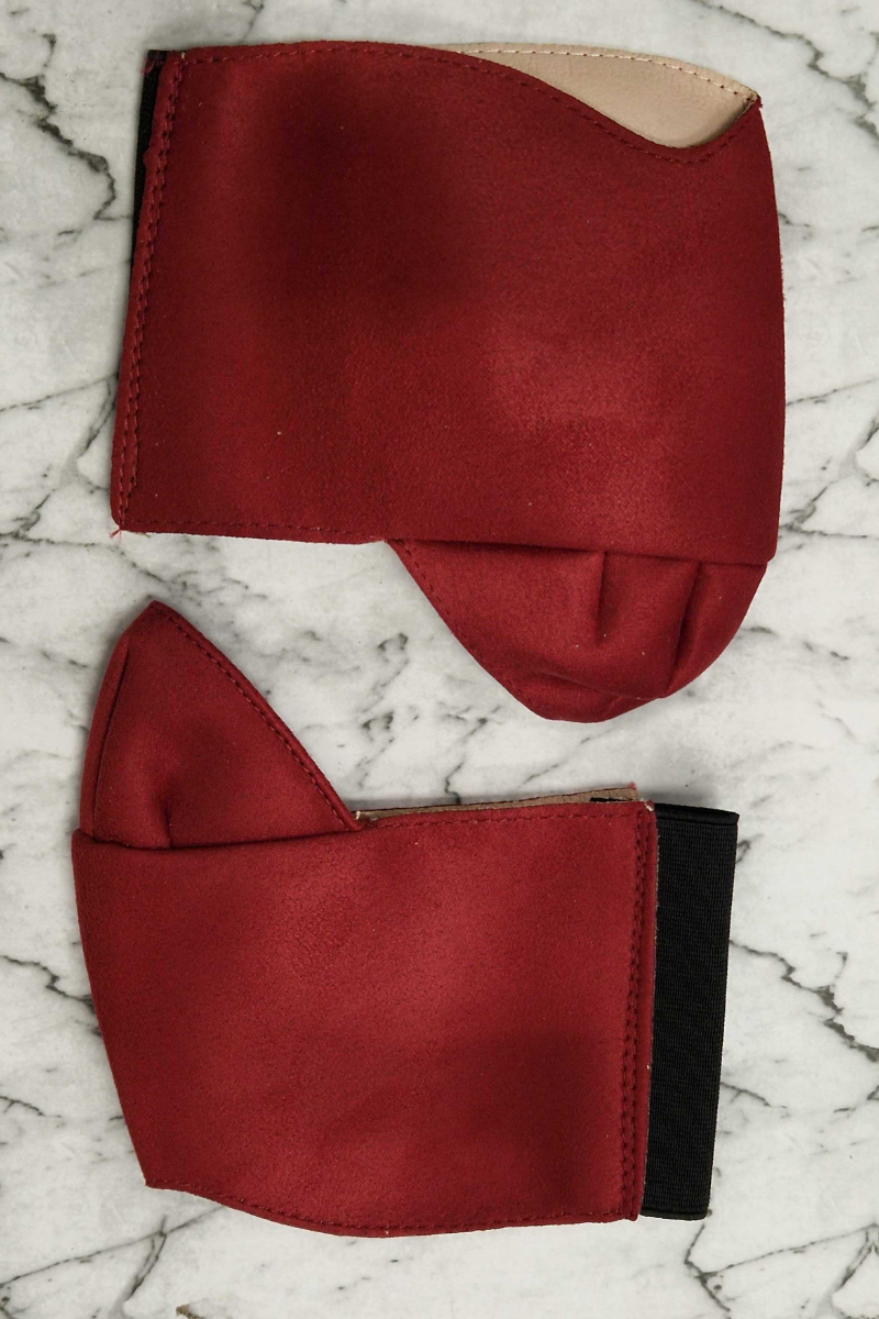 Hella Heels Classique 8Inch Boot Protector - Dark Red Faux Suede – Pole ...