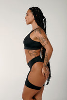 CXIX Dopamine High Suspender Bottoms - Black-Creatures of XIX-Pole Junkie