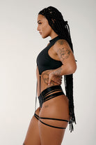 CXIX Dopamine Garter Top - Black-Creatures of XIX-Pole Junkie