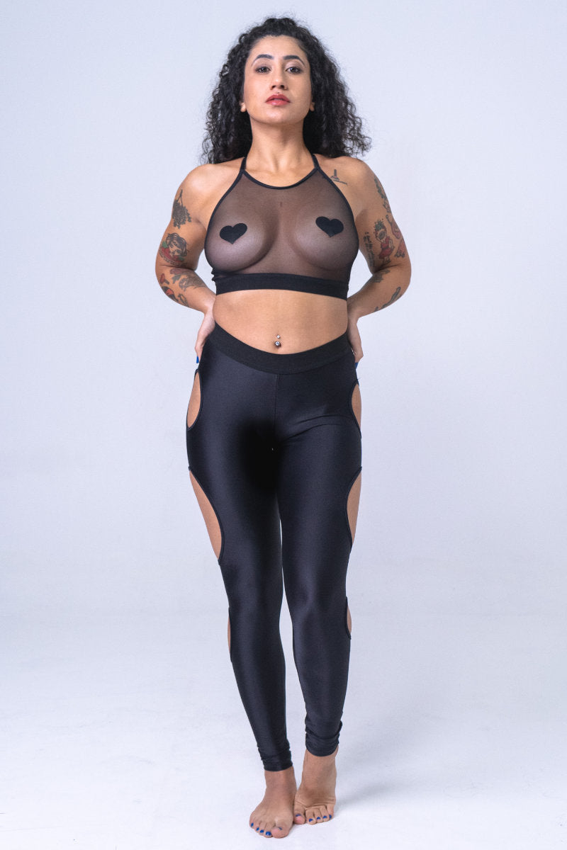 Sorte Hard to Handle Leggings - Black-Sorte-Pole Junkie