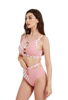 Hamade Activewear Patchwork Bottoms - Checkered Light Pink-Hamade Activewear-Pole Junkie