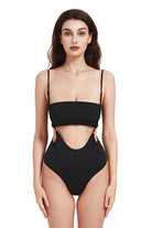 Hamade Activewear High Waisted Sling Bottoms - Black-Hamade Activewear-Pole Junkie