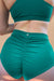 Lunalae High Waist Shorts - Green-Lunalae-Pole Junkie