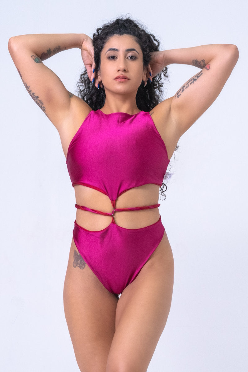Sorte Infinity Bodysuit - Reversible Poppy Red/Raspberry-Sorte-Pole Junkie