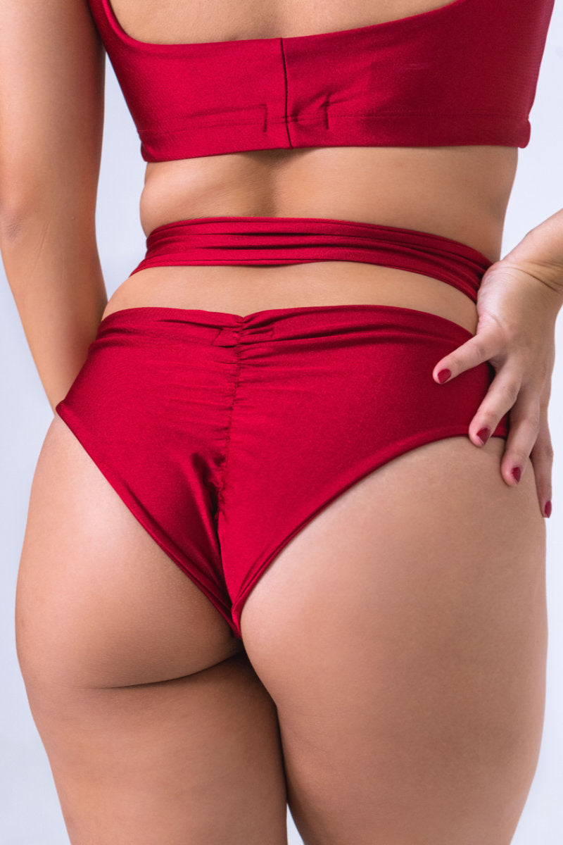 Sorte Instinct Bottoms - Poppy Red-Sorte-Pole Junkie