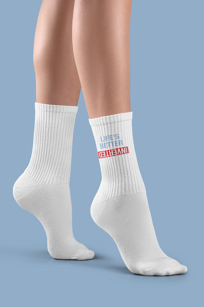 Pole Junkie Inverted Socks - White