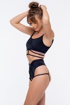 Nona Perkasa Moonflower Top - Black-Nona Perkasa-Pole Junkie