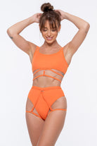 Nona Perkasa Moonflower Top - Salmon-Nona Perkasa-Pole Junkie