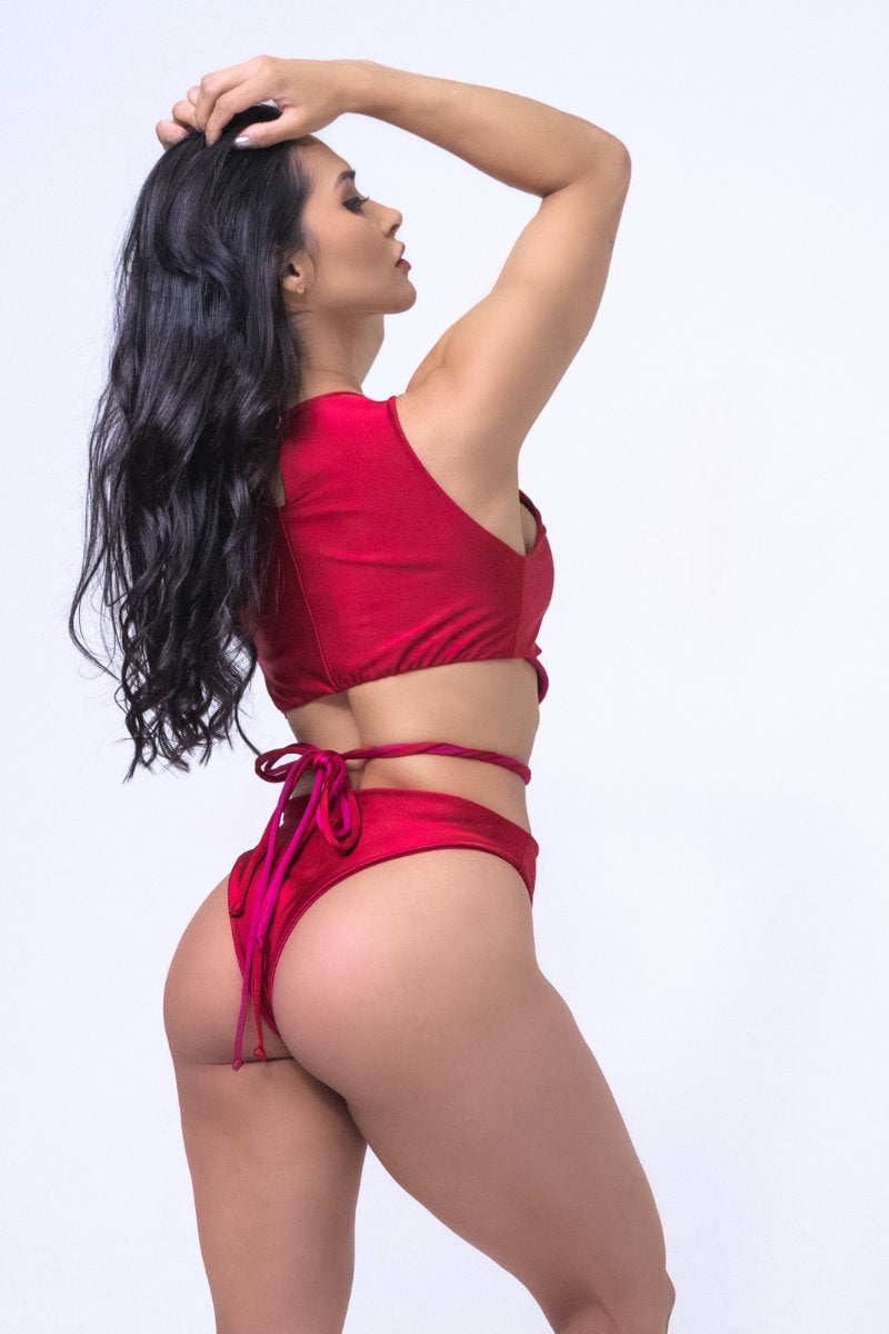 Sorte Infinity Bodysuit - Reversible Poppy Red/Raspberry-Sorte-Pole Junkie