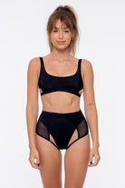 Nona Perkasa Orchid Body Harness - Black/Black-Nona Perkasa-Pole Junkie