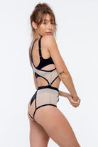 Nona Perkasa Orchid Body Harness - Black/Sand-Nona Perkasa-Pole Junkie